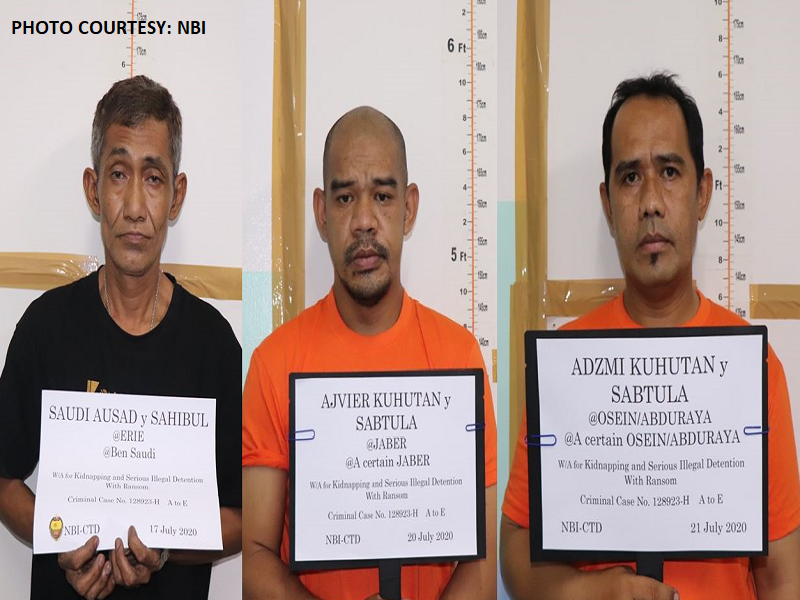 3 miyembro ng Abu Sayyaf Group naaresto sa serye ng operasyon ng NBI sa Taguig at Maynila