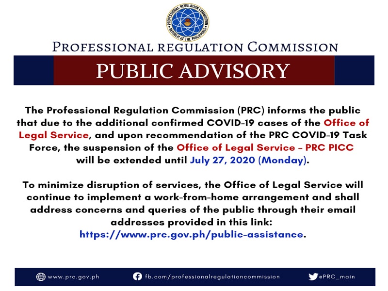 Lockdown sa PRC PICC pinalawig hanggang July 27; isa pang empleyado nagpositibo sa COVID-19