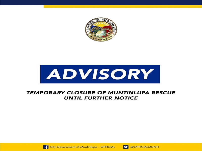 Operasyon ng Emergency Medical Services ng Muntinlupa Rescue suspendido; 3 ambulance personnel nagpositibo sa COVID-19