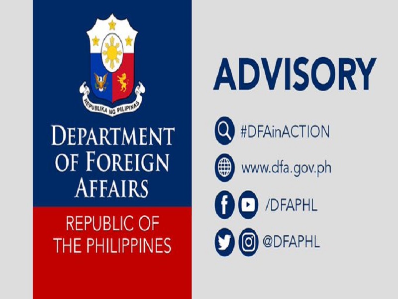 Consular office ng DFA sa NCR, Bulacan, at ilang bahagi ng CALABARZON suspendido na simula bukas