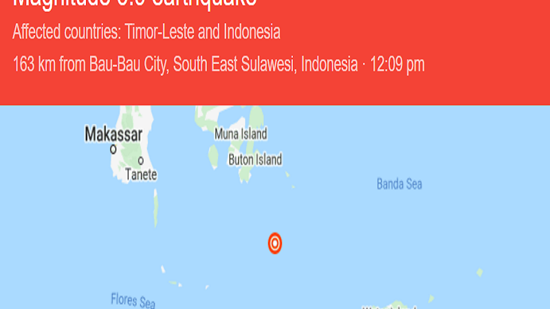 Magnitude 6.9 na lindol tumama sa Indonesia