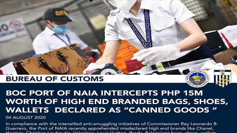 P15M na halaga ng Hermes, LV, Chanel, bags nakumpiska ng Customs