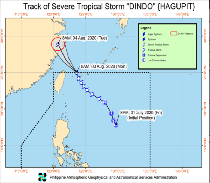 Severe Tropical Storm Dindo nakalabas na ng bansa ayon sa PAGASA
