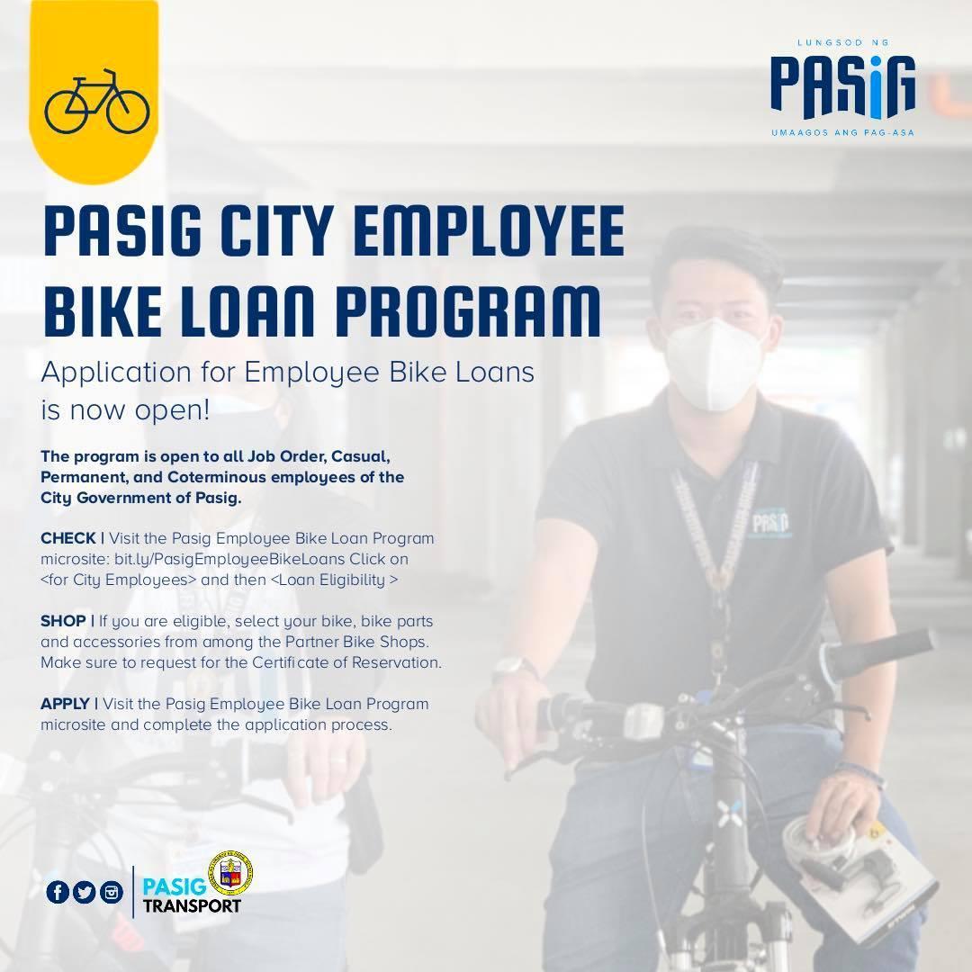 Zero interest Bike Loan Program inilunsad sa Pasig City