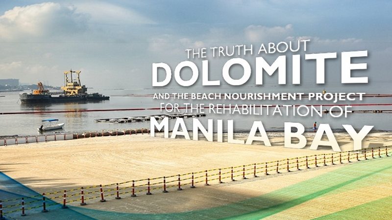 DENR naglabas ng paliwanag kaugnay sa dolomite at beach nourishment project sa Manila Bay