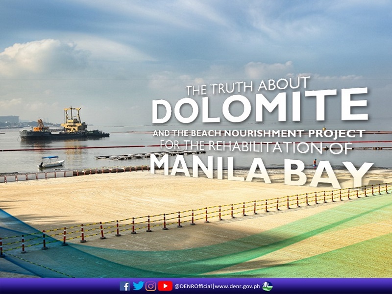 DENR naglabas ng paliwanag kaugnay sa dolomite at beach nourishment project sa Manila Bay