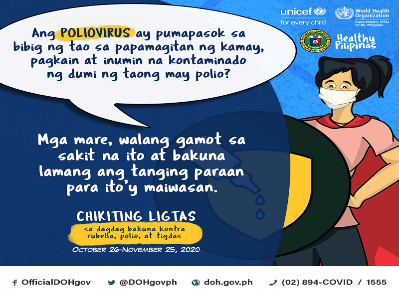 DOH magkakasa ng malawakang pagbabakuna kontra tigdas at polio