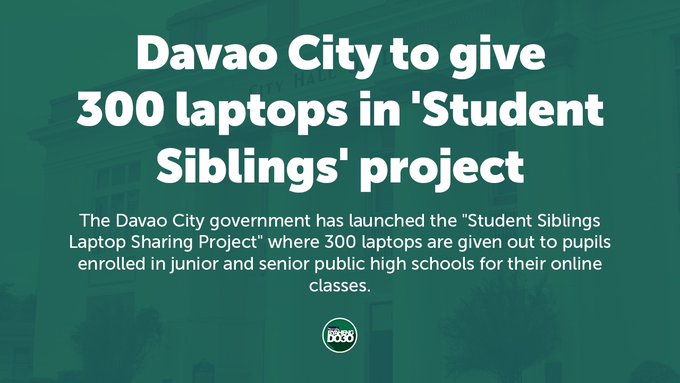 300 laptops ipamamahagi sa mahihirap na mga mag-aaral sa Davao City 