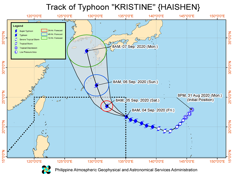 Typhoon Kristine agad ding lalabas ng bansa