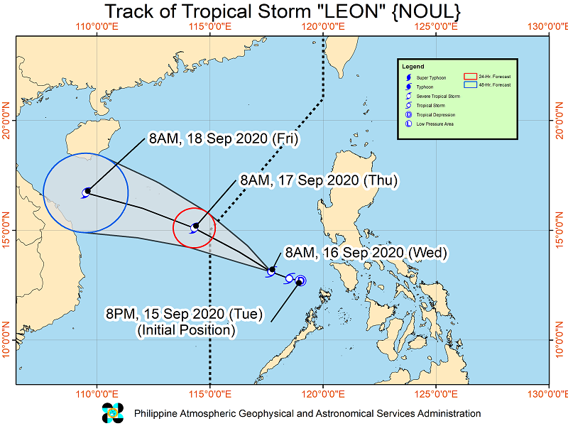 Tropical Storm Leon bahagyang bumilis habang nasa PH Sea; lalabas sa bansa bukas