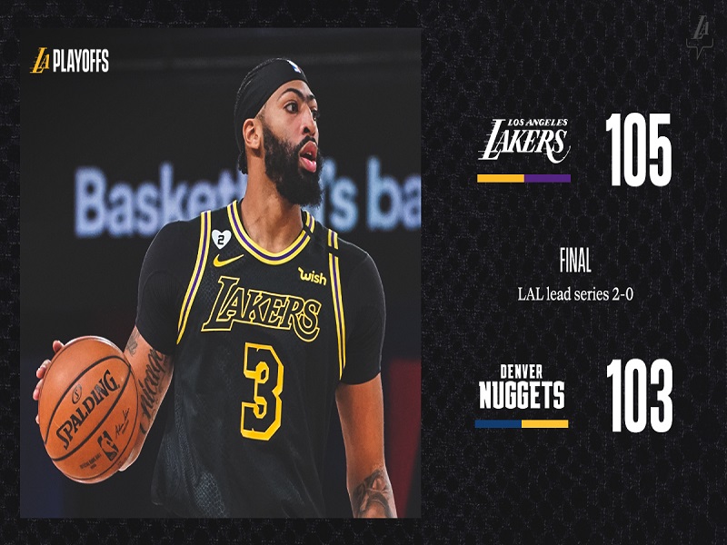 Lakers wagi kontra Nuggets sa Game 2 ng NBA Western Conference Finals