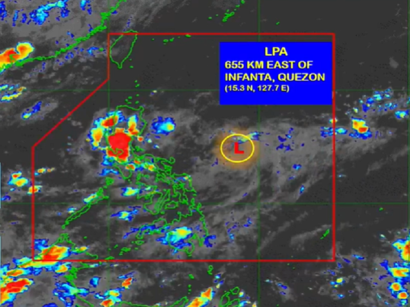 LPA sa Quezon posibleng maging ganap na bagyo ayon sa PAGASA