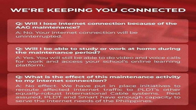 Emergency maintenance bukas na uumpisahan; PLDT at Smart customers tiniyak na hindi mawawalan ng internet connection
