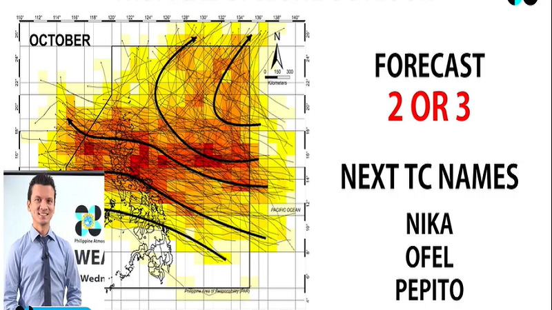 2 hanggang 3 bagyo papasok o mabubuo sa loob ng bansa buwan ng Oktubre ayon sa PAGASA