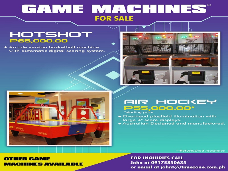 Timezone Philippines nagbebenta na ng arcade version basketball machine at iba pang mga gamit