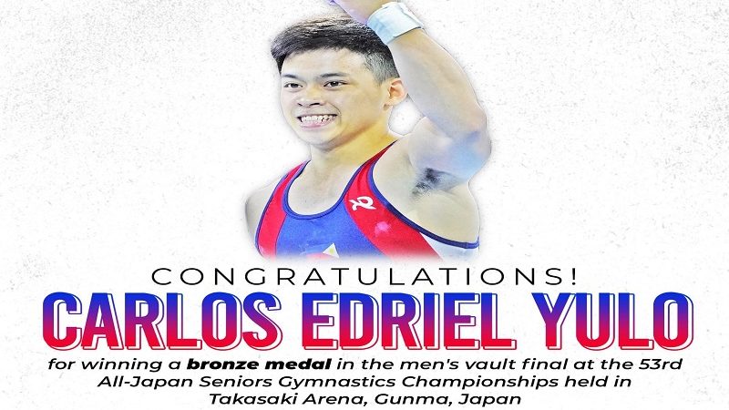 Carlos Yulo gwagi ng Bronze medal sa 53rd All-Japan Seniors Gymnastics Championships