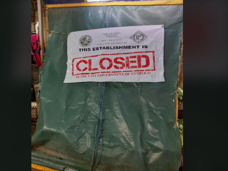 Ilang tindahan sa dalawang palengke sa Antipolo ipinasara dahil sa paglabag sa health and safety protocols ng mga vendor