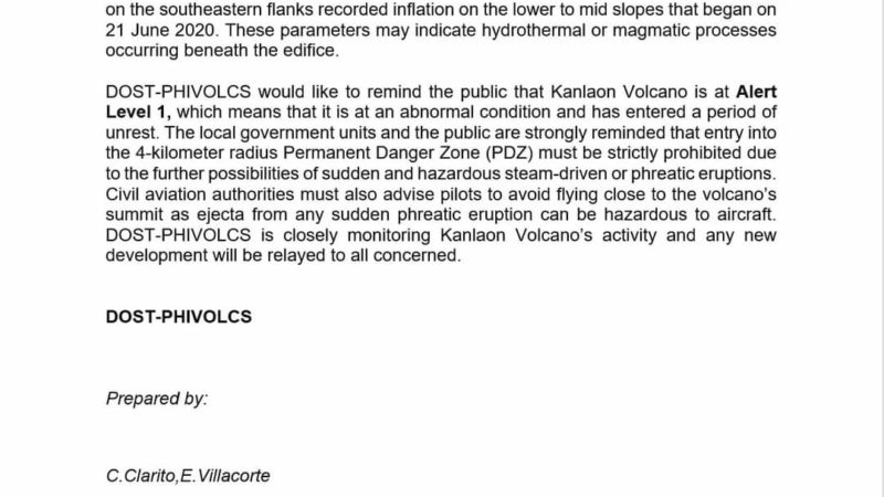 10 volcanic earthquakes naitala sa Mt. Kanlaon