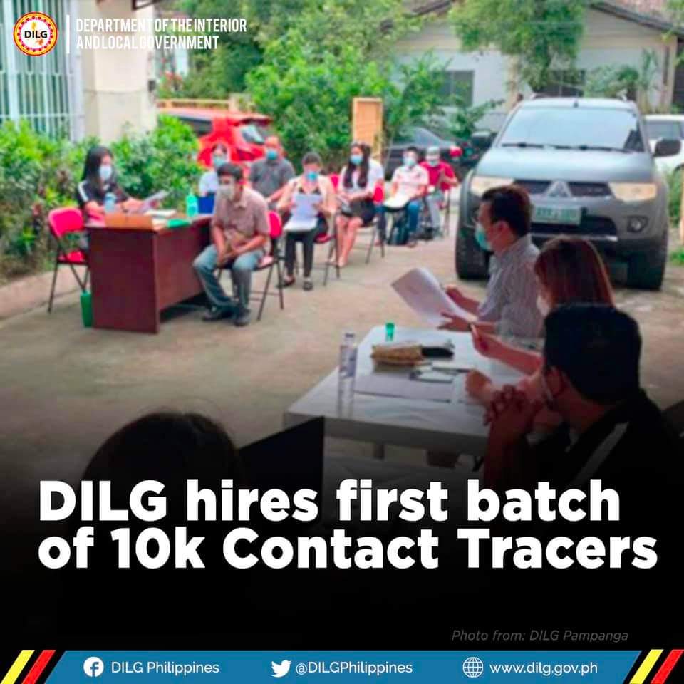 10,000 contact tracers nai-hire na ng DILG
