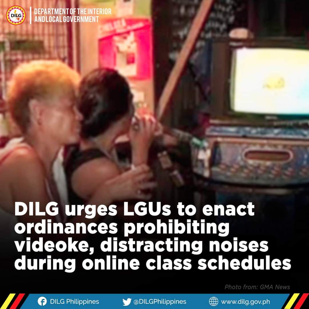 Videoke dapat ipagbawal sa oras na may online classes – DILG