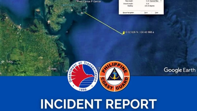 14 na sakay ng nagkaproblemang barko sa Bohol, nailigtas ng Coast Guard