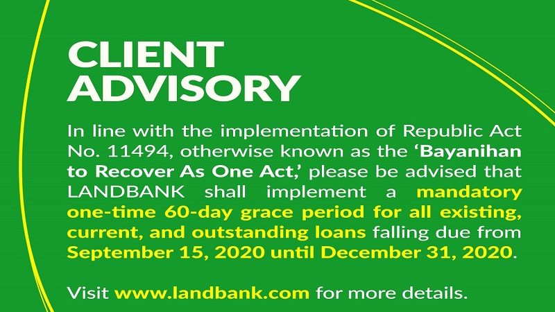 Landbank magpapatupad pa ng 60-day grace period sa mga loan