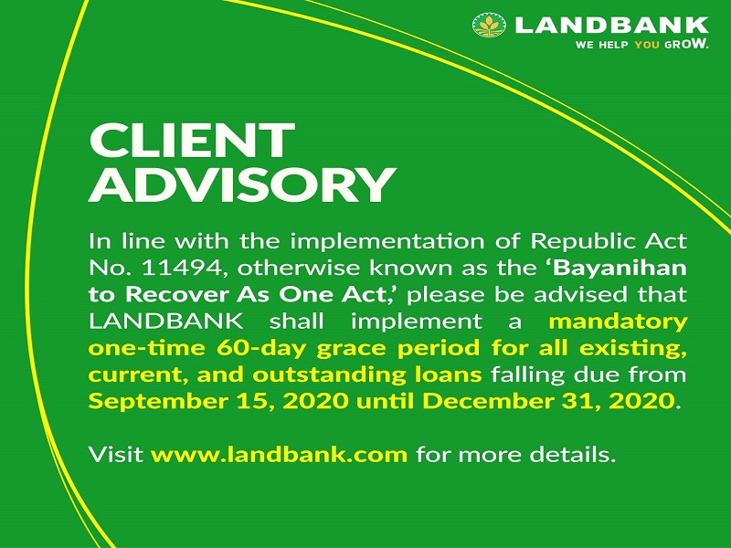 Landbank magpapatupad pa ng 60-day grace period sa mga loan