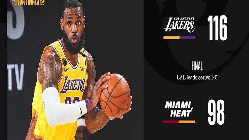 Los Angeles Lakers wagi laban sa Miami Heat sa Game 1 ng NBA Finals sa score na 116 – 98