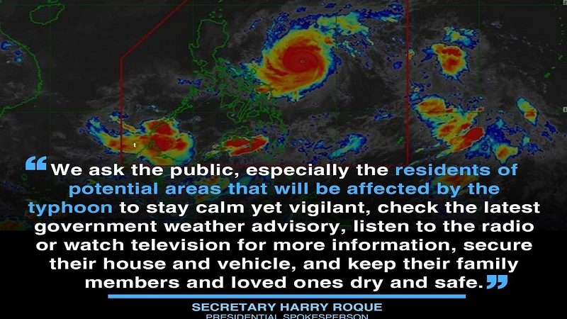 Malakanyang tiniyak ang kahandaan ng mga ahensya ng gobyerno sa pagtama ng Typhoon Rolly