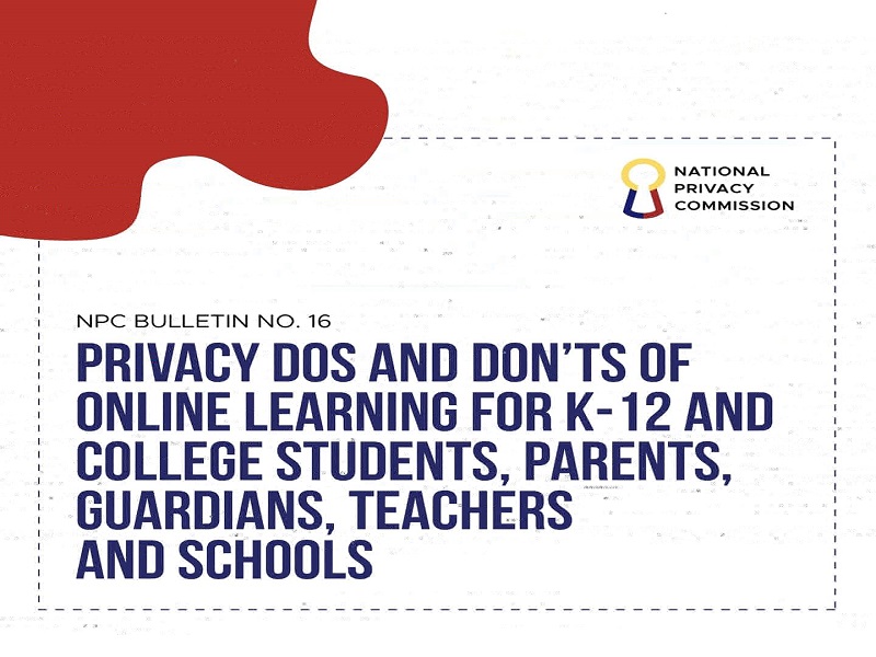 National Privacy Commission may do’s and dont’s sa pagsasagawa ng online learning
