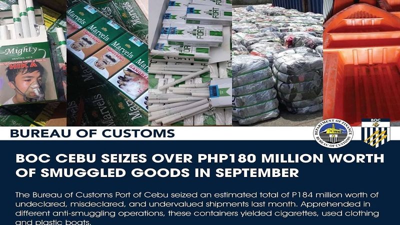 Mahigit P180M na smuggled products nakumpiska ng BOC sa Port of Cebu