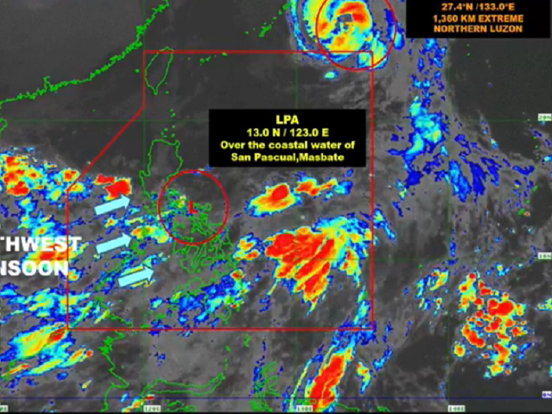 LPA sa loob ng bansa posibleng maging bagyo pagsapit sa West PH Sea