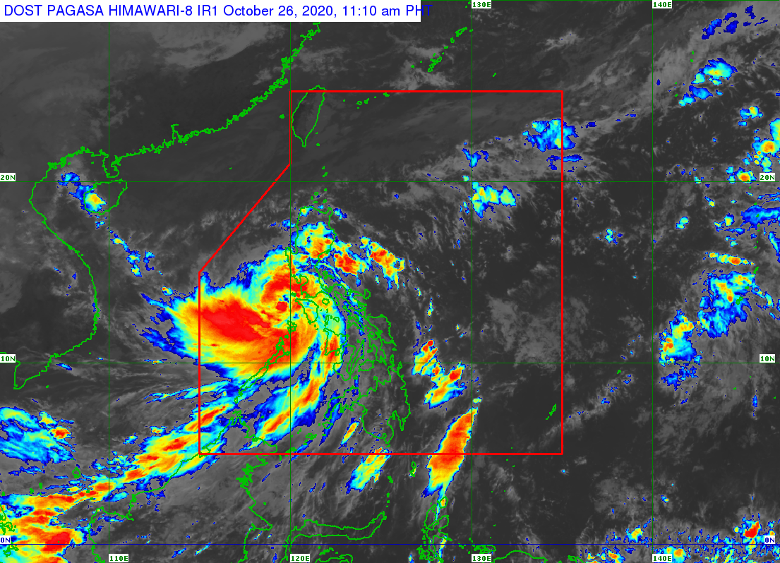 Typhoon Quinta nasa Mindoro Strait na; mga lugar na nakasailalim sa TCWS nabawasan na