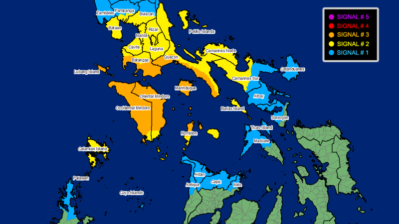 Typhoon Quinta nag-landfall sa Pola, Oriental Mindoro