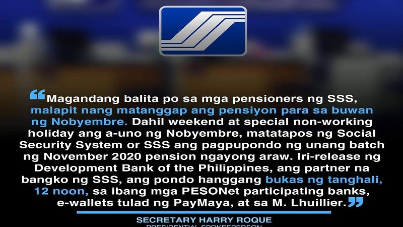 SSS pensioners maagang makatatanggap ng pensyon