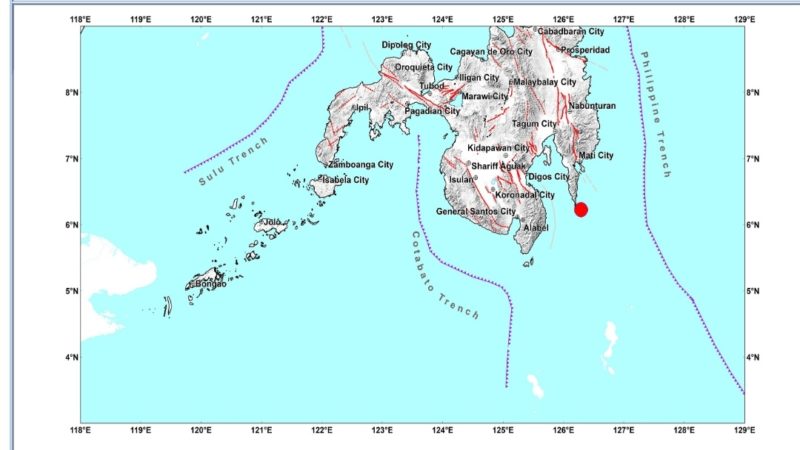 Davao Oriental niyanig ng magnitude 5.0 na lindol