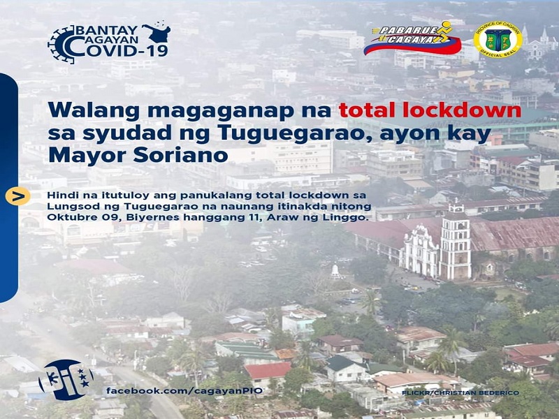 Total lockdown sa Tuguegarao City hindi na itutuloy