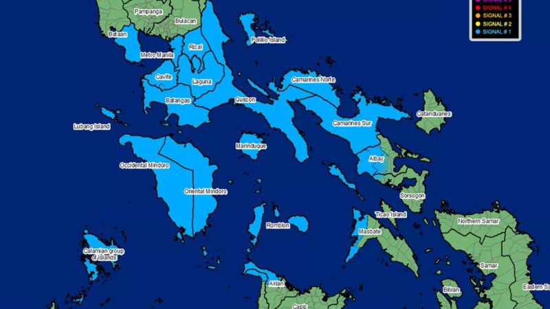 Bagyong Tonyo magla-landfall sa Batangas o Quezon; TCWS nakataas sa Metro Manila at marami pang lugar