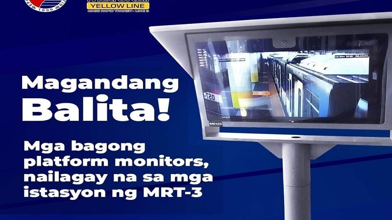 Bagong platform monitors nailagay na sa mga istasyon ng MRT-3