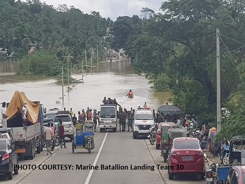 LOOK: Kalsada sa Cagayan nagmistulang ilog na