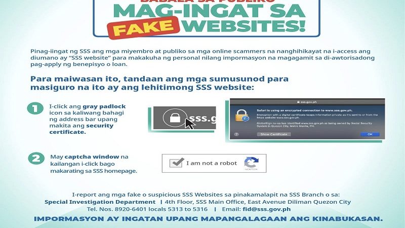SSS pinag-iingat ang mga miyembro sa online scammers