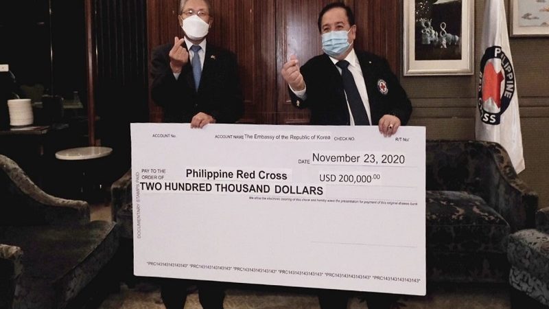South Korea nagbigay ng US$200,000 na donasyon para sa mga nasalanta ng bagyo