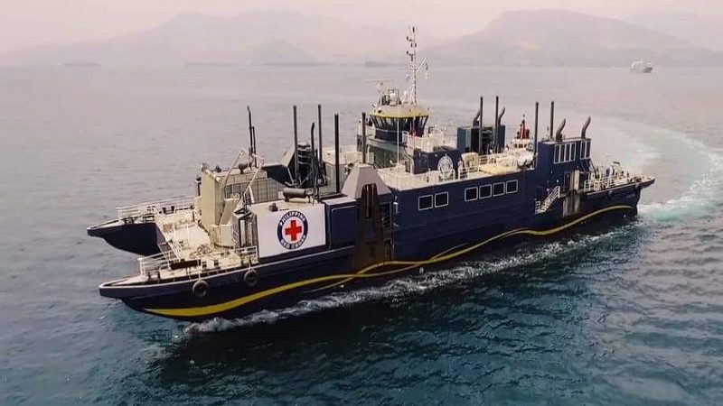 Barko ng Red Cross naglayag para sa unang humanitarian mission nito