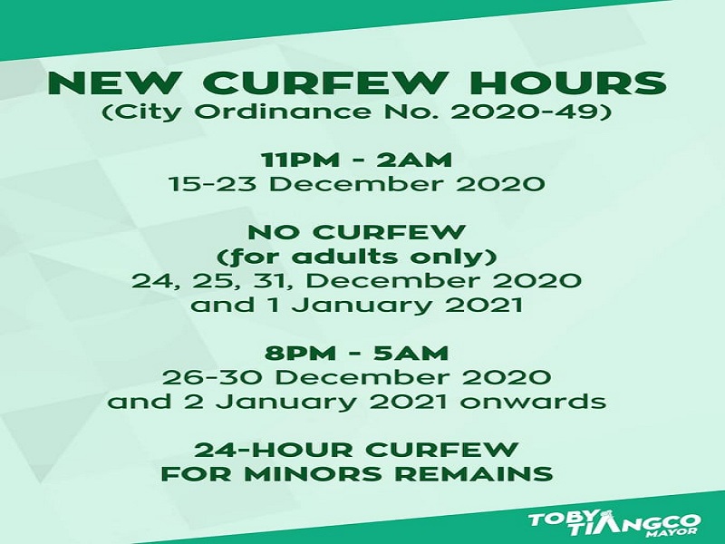 Bagong curfew hours ipatutupad sa Navotas City