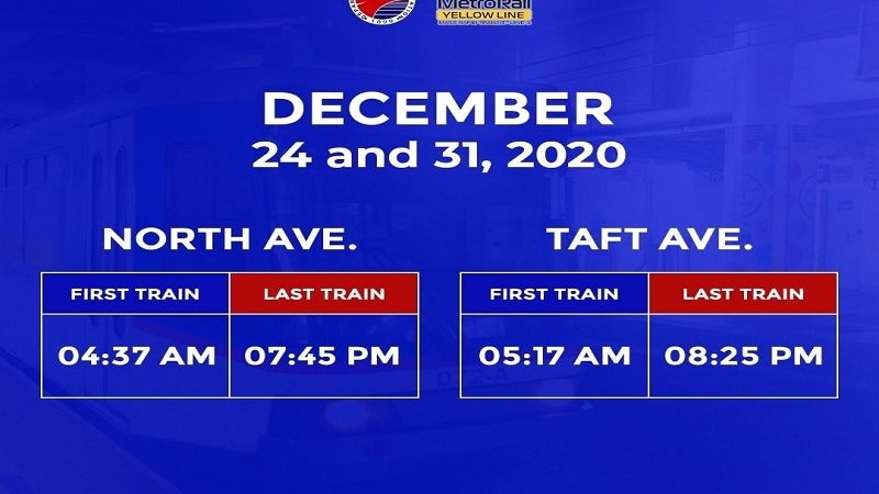 Biyahe ng MRT-3 ngayong bisperas ng Bagong Taon