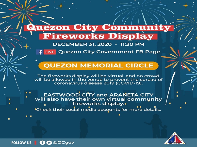 LOOK: Tatlong lugar sa QC may Community Fireworks Display