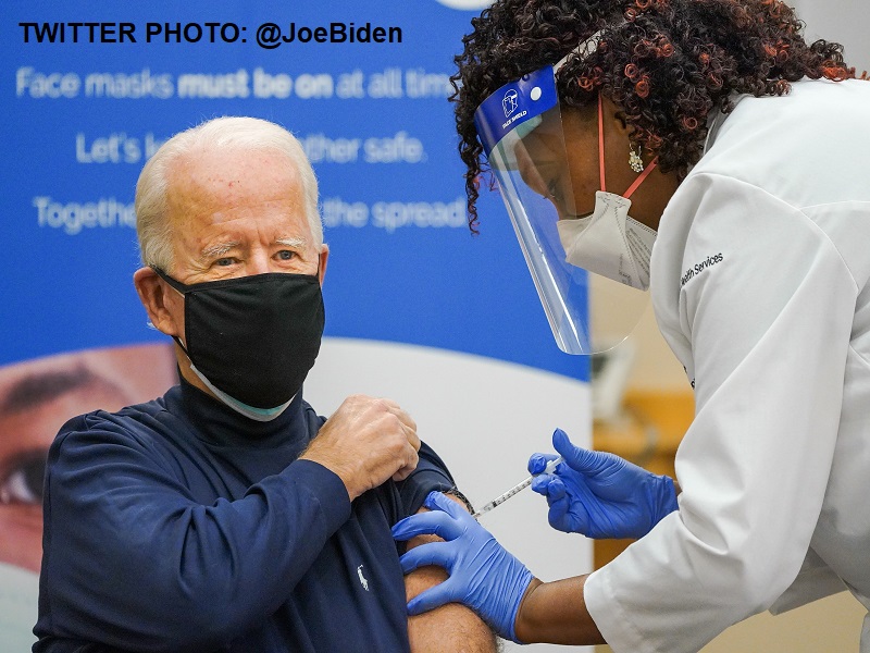 TINGNAN: US President-elect Joe Biden tumanggap ng unang dose ng COVID-19 vaccine