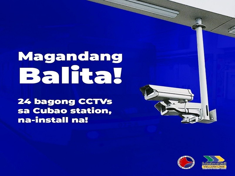 24 bagong CCTVs naikabit na Cubao station ng MRT-3