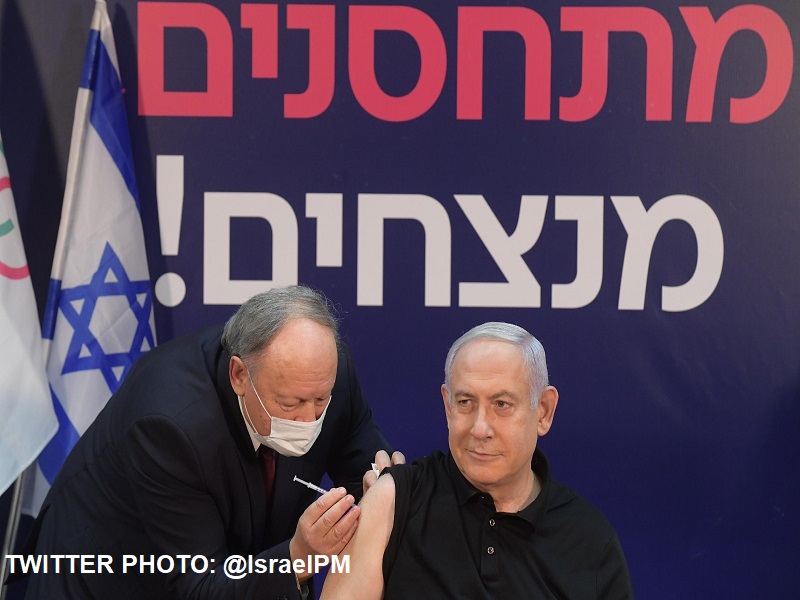 Prime Minister ng Israel nabakunahan na kontra COVID-19 vaccine