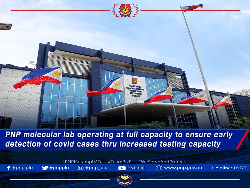 PNP nakapagsasagawa ng 420 COVID-19 tests kada araw